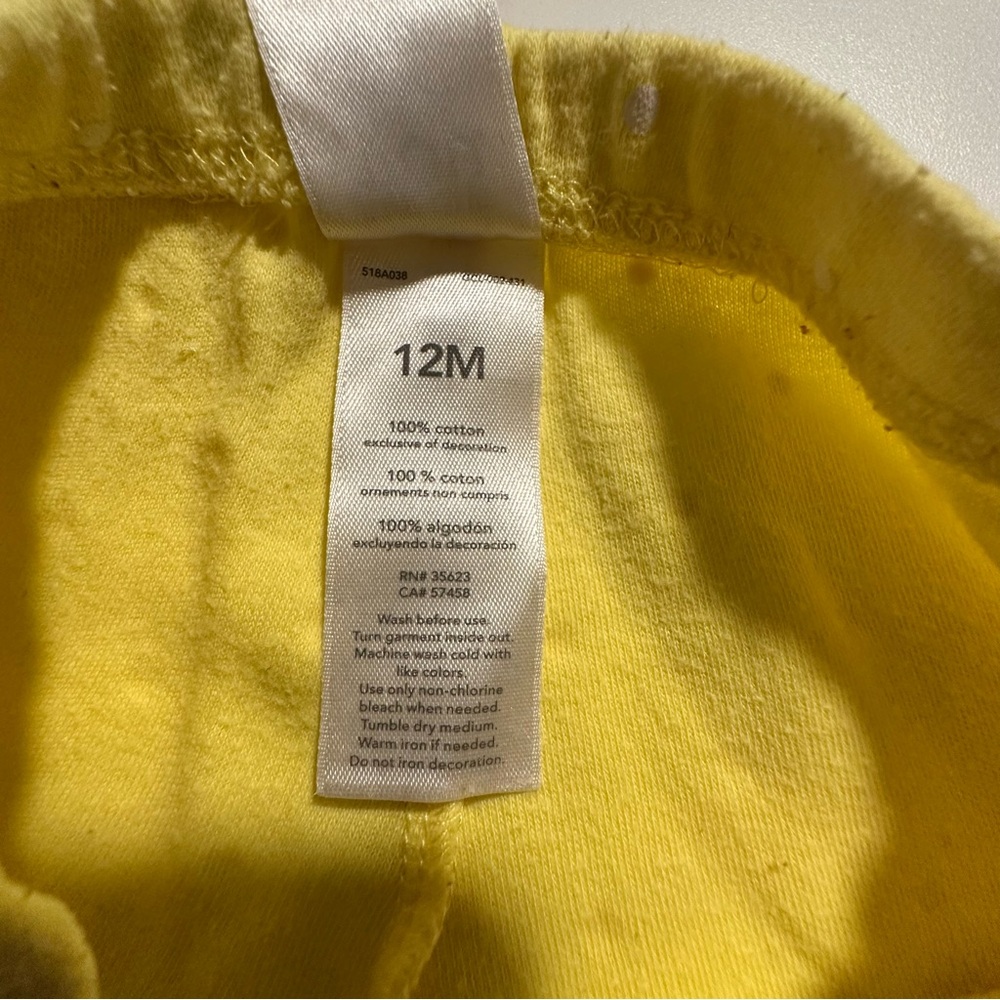 Carter’s Yellow Baby Pants with White Dots 12M - Picture 4 of 4